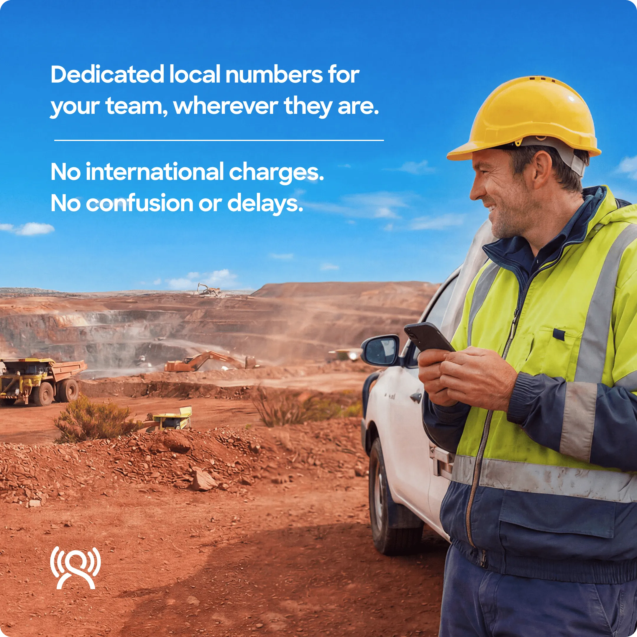 Dedicated local SMS numbers for AU, US, UK, and CA