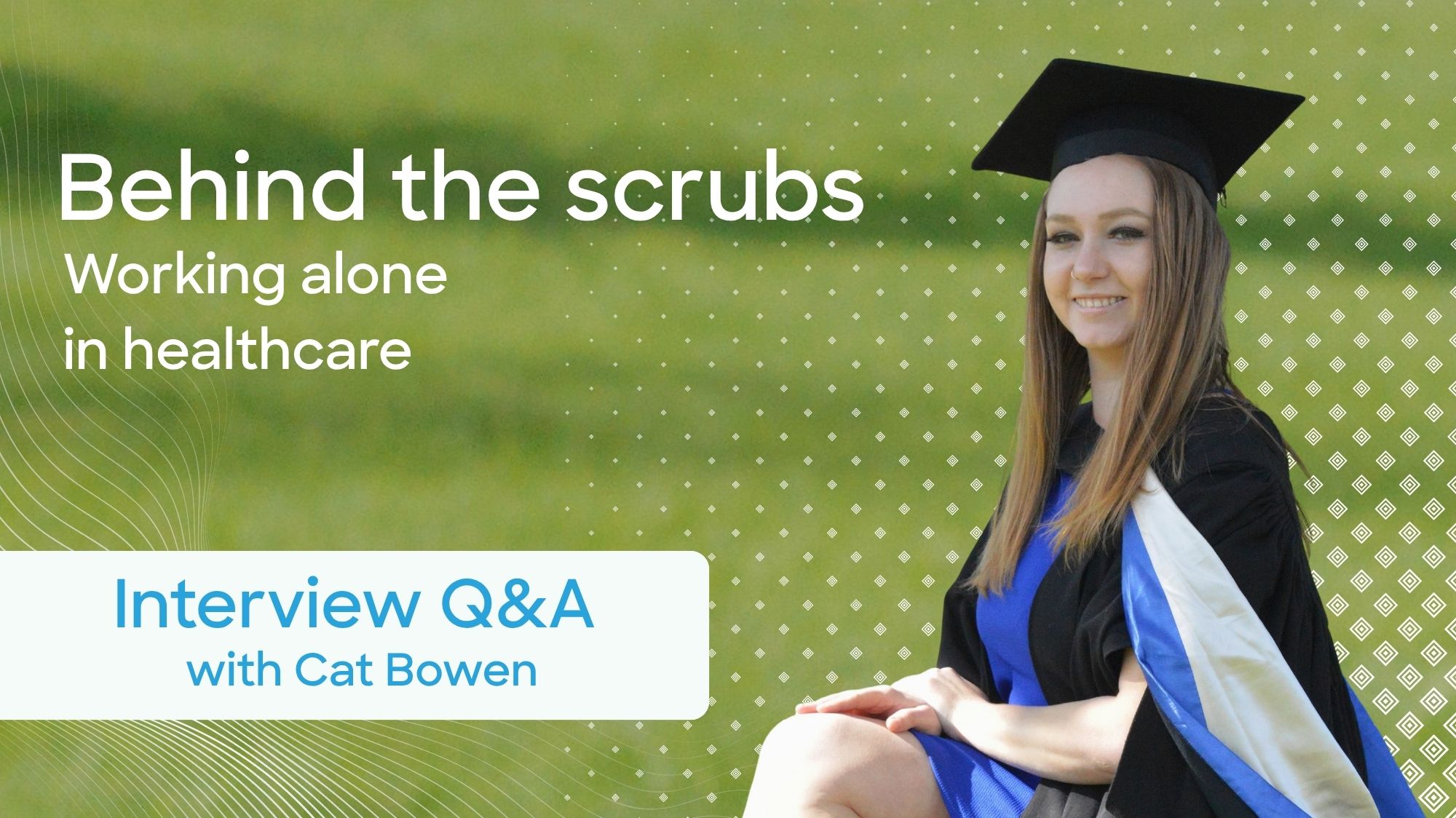 Image of interviewee with text overlay